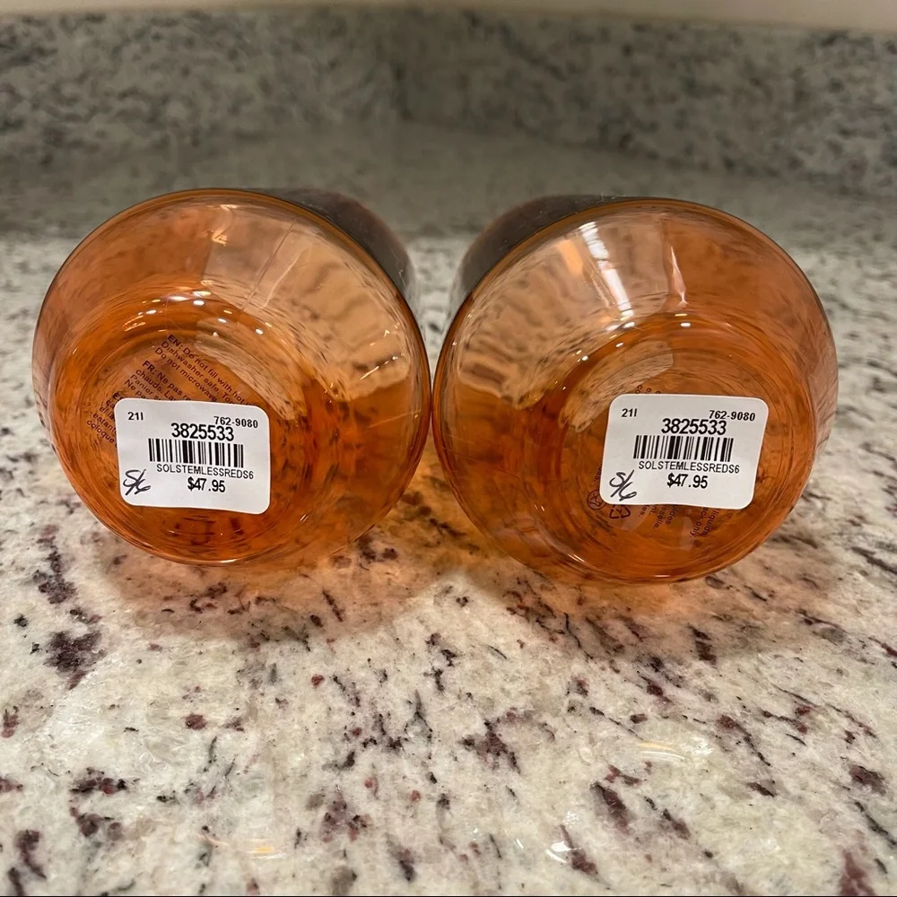 Williams Sonoma Outdoor Stemless Wine Glasses Set of 4 Sol Shatterproof